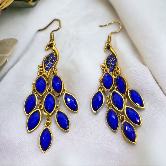 Jewelry - Blue Peacock Earrings